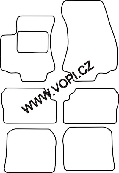 Textil-Autoteppiche Opel Zafira s 3. řadou 1999 - 2004 Carfit (3420)